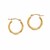 Diamond Cut Slender Small Hoop Earrings in 14k Yellow Gold (2x15mm)