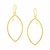 Diamond Cut Marquise Shape Earrings in 14k Yellow Gold