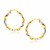 Twist Two Tone Hoop Earrings in 14K Gold (1 inch)