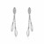 14k White Gold and Diamond Puff Marquise Dangle Earrings (1/4 cttw)