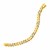 14k Yellow Gold Polished Curb Chain Bracelet with Diamonds (9.50 mm)