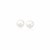 White Freshwater Cultured Pearl Stud Earrings in 14k Yellow Gold (4mm)