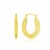 Weave Pattern Oval Hoop Earrings in 10k Yellow Gold