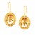 Oval Citrine Drop Earrings in 14K Yellow Gold