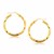 Classic Twist Hoop Earrings in 14k Yellow Gold (1 inch Diameter) 