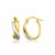 Intertwined Oval Hoop Earrings in 14k Two Tone Gold