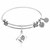 Expandable White Tone Brass Bangle with Who Being Loved is Poor Symbol
