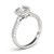 14k White Gold Halo Round Diamond Engagement Ring with Graduated Pave Band (1 1/3 cttw)