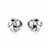 Sterling Silver Polished Love Knot Earrings(10mm)