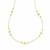 3-Cluster Satin Round Station Necklace in 14k Yellow Gold