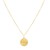 Diamond Cut Heart Disc Necklace in 14K Yellow Gold