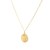 Diamond Cut Heart Disc Necklace in 14K Yellow Gold