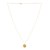 Diamond Cut Heart Disc Necklace in 14K Yellow Gold