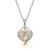 Lock and Key Heart Pendant in Sterling Silver and 14K Yellow Gold