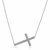 Flat Crucifix Necklace in 14k White Gold