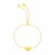 14k Yellow Gold Adjustable Heart Bracelet (0.90 mm)