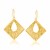 Cut-Out Diamond Motif Mesh Wire Style Drop Earrings in 14K Yellow Gold