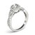 Interlaced Split Shank Round Diamond Engagement Ring in 14k White Gold (1 1/2 cttw)