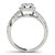 Interlaced Split Shank Round Diamond Engagement Ring in 14k White Gold (1 1/2 cttw)