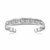 White Cubic Zirconia Embellished Toe Ring in Rhodium Plated Sterling Silver