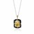 Citrine,  Whiskey Quartz,  and Diamond Embellished Oval Pendant in 18k Yellow Gold and Sterling Silver