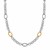 Multi Style Chain Rhodium Plated Necklace in 18k Yellow Gold and Sterling Silver