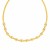 Braided Chain Necklace with Polished Bead Accents in 14k Yellow Gold