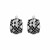 Snake Skin Pattern Earrings with Enamel and Cubic Zirconia in Sterling Silver