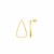 14k Yellow Gold Polished Open Triangle Post Earrings