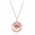 Circle Pendant with Polished Open Border in Rose Tone Sterling Silver