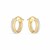 14k Two Tone Gold Double Round Hoops