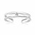 White Cubic Zirconia Accented Dual Style Open Toe Ring in Rhodium Finished Sterling Silver