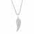 Sterling Silver with Large Textured Angel Wing Pendant