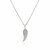 Sterling Silver with Large Textured Angel Wing Pendant