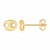 14K Yellow Gold Mariner Link Button Earrings