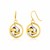 Encircled Love Knot Drop Earrings in 14K Two-Tone Gold