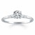 Tapered Baguette Diamond Engagement Ring Mounting in 14k White Gold