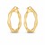 14k Yellow Gold Large Bamboo Hoops