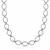Diamond Embellished Rope Oval Chain Necklace in Rhodium Plated Sterling Silver (.26cttw) 