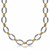 Filigree Look Chain Necklace in 18K Yellow Gold and Sterling Silver