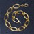 Textured Oval Link Bracelet in 14k Yellow Gold (8.60 mm)