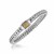 Yellow Sapphire Accented Men's Braid Style Bracelet in Sterling Silver