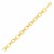Shiny and Textured Oval Link Bracelet in 14k Yellow Gold (8.30 mm)