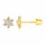 14k Yellow Gold Flower Childrens Earrings(5mm)