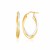 Interlaced Double Oval Hoop Earrings in 14k Two Tone Gold