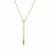 14k Tri-Tone Yellow,  White,  and Rose Gold Lariat Necklace
