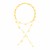 14K Yellow Gold Station Tie Necklace with Polished Circles