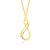 Thin Diamond Accented Infinity Style Pendant in 14k Yellow Gold (.04ct)