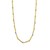 Two Tone Bar and Bead Necklace in 14K Gold