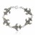 Fleur De Lis Chain Bracelet in 18K Yellow Gold and Sterling Silver